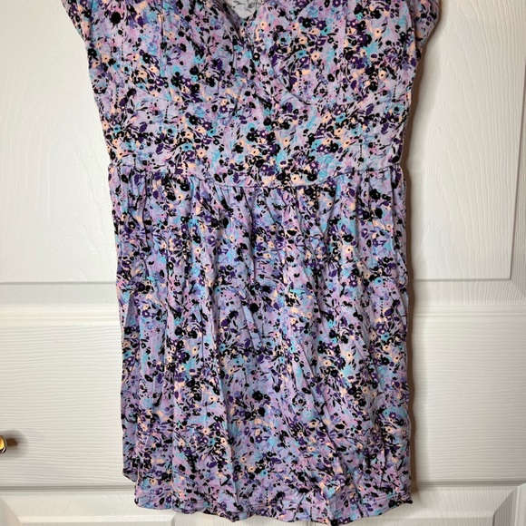 Women’s Large Kirra Purple Floral Adjustable Tank Top - Picture 3 of 9